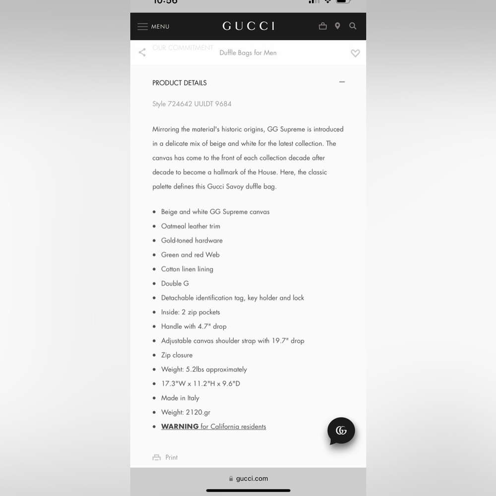 Like new Gucci duffel bag - Picture 3 of 3
